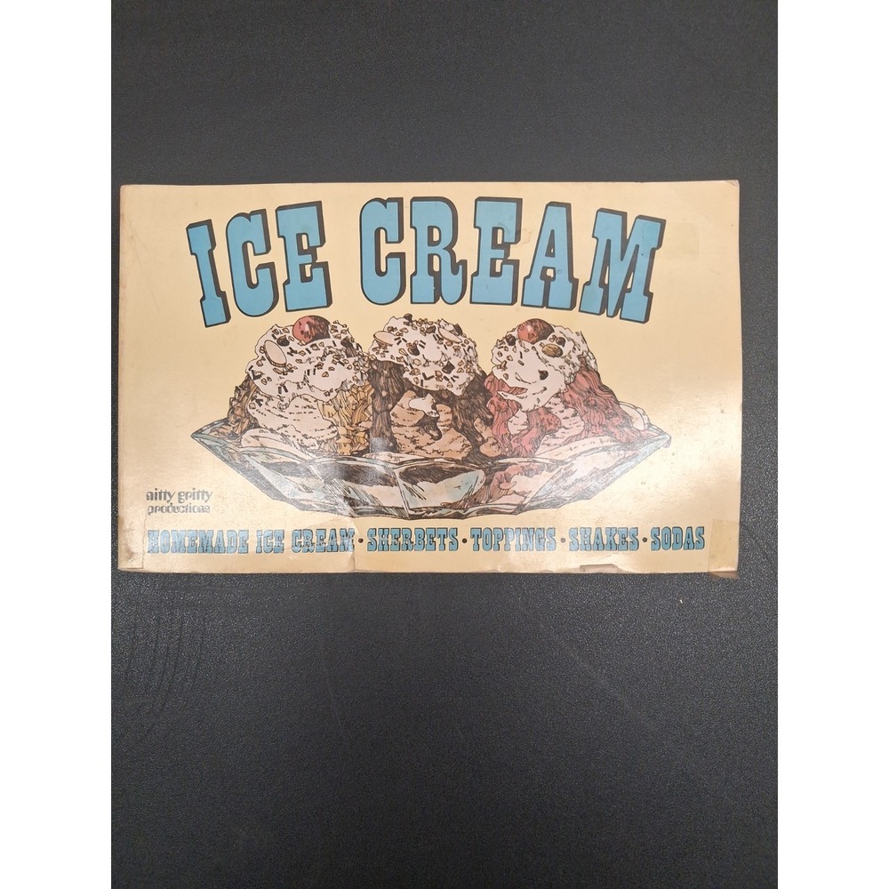 Ice Cream Cook Book by Earl Goldman, 1970 Nitty Gritty Vintage Recipes
